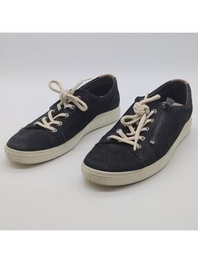 Women's Ecco Soft 7 Suede Sz 8 Scandinavian Design Sneakers